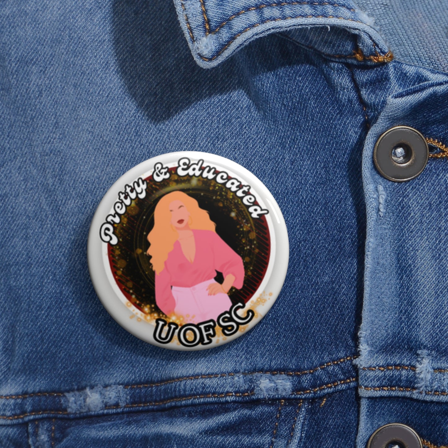 Collegiate Cutie Buttons- Chic Style for Campus or Game Day!πβ¨ - CUTE, AS A BUTTON CUSTOM DESIGNS & MORE