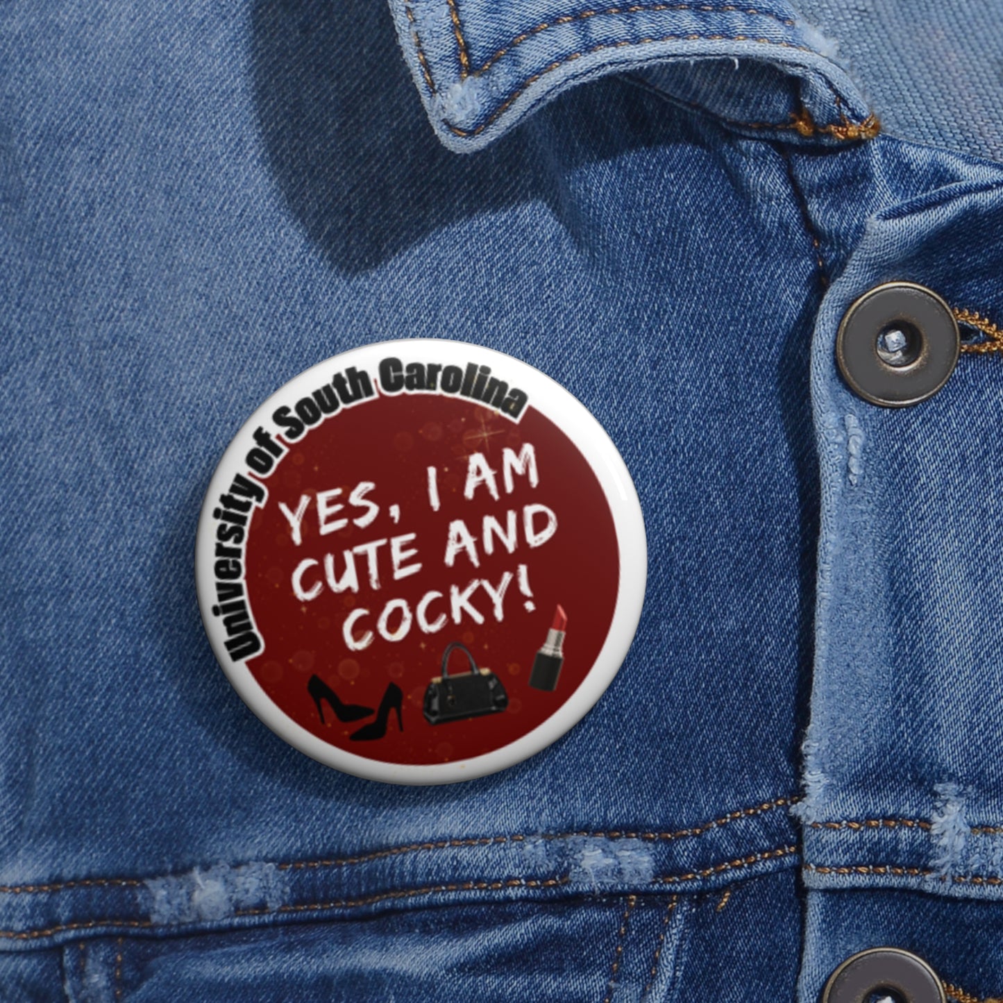 Collegiate Cutie Buttons- Chic Style for Campus or Game Day!πβ¨ - CUTE, AS A BUTTON CUSTOM DESIGNS & MORE