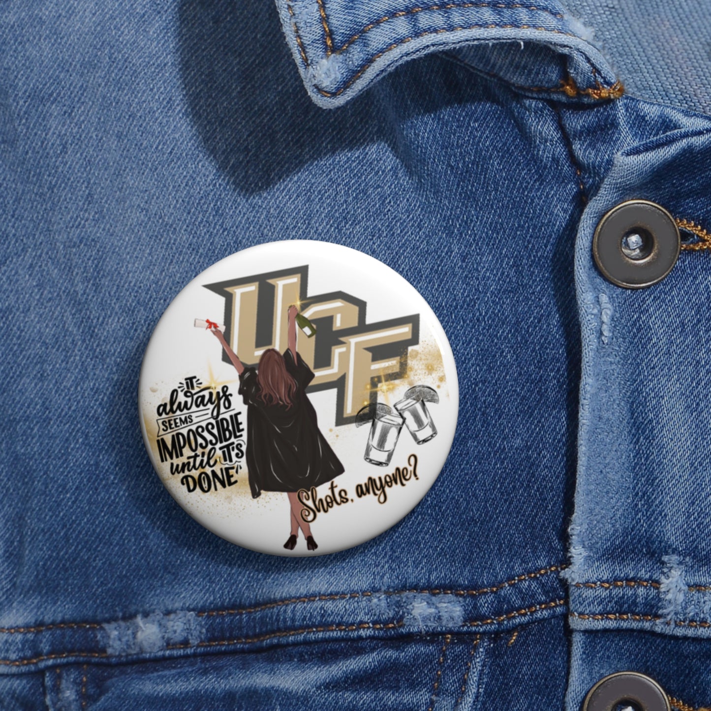 Collegiate Cutie Buttons- Chic Style for Campus or Game Day!πβ¨ - CUTE, AS A BUTTON CUSTOM DESIGNS & MORE