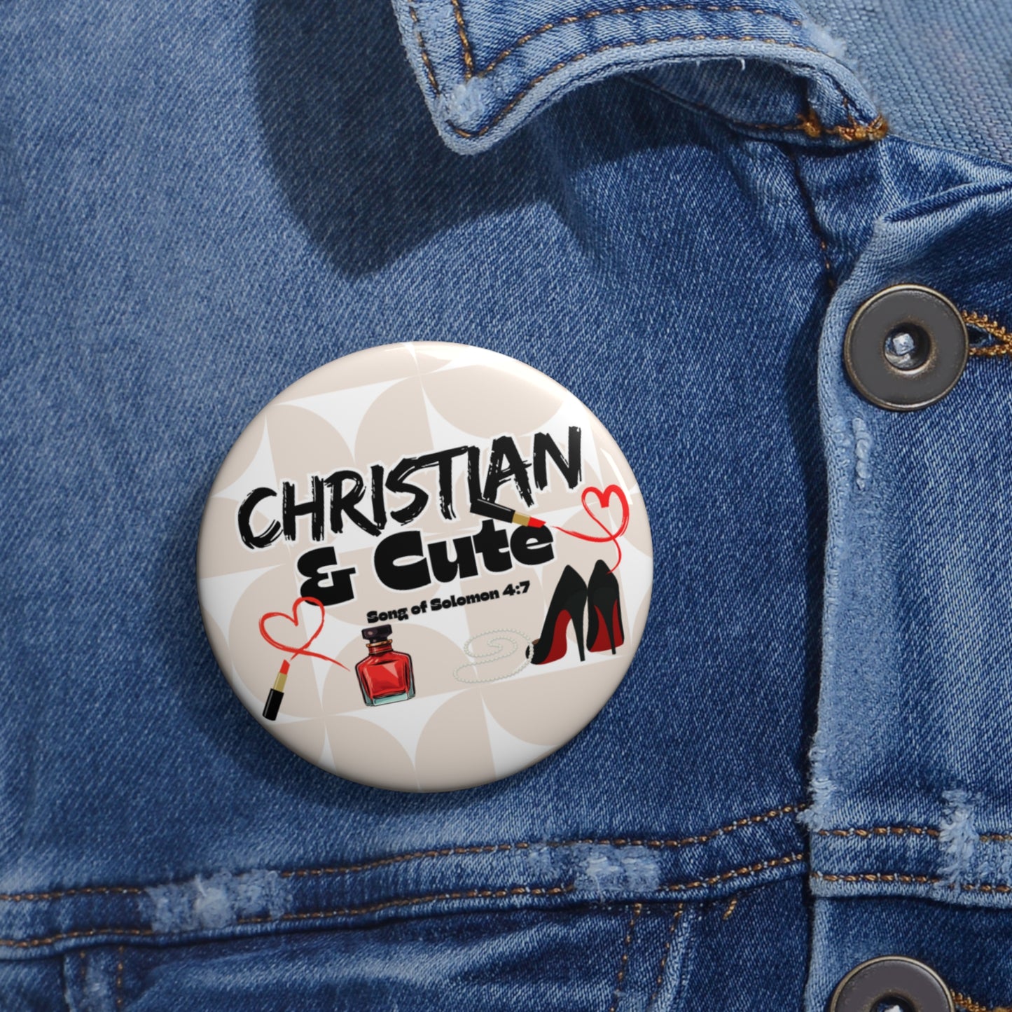 'Her Faith' Buttons - Conversation Starter Accessories! πππ½ - CUTE, AS A BUTTON CUSTOM DESIGNS & MORE