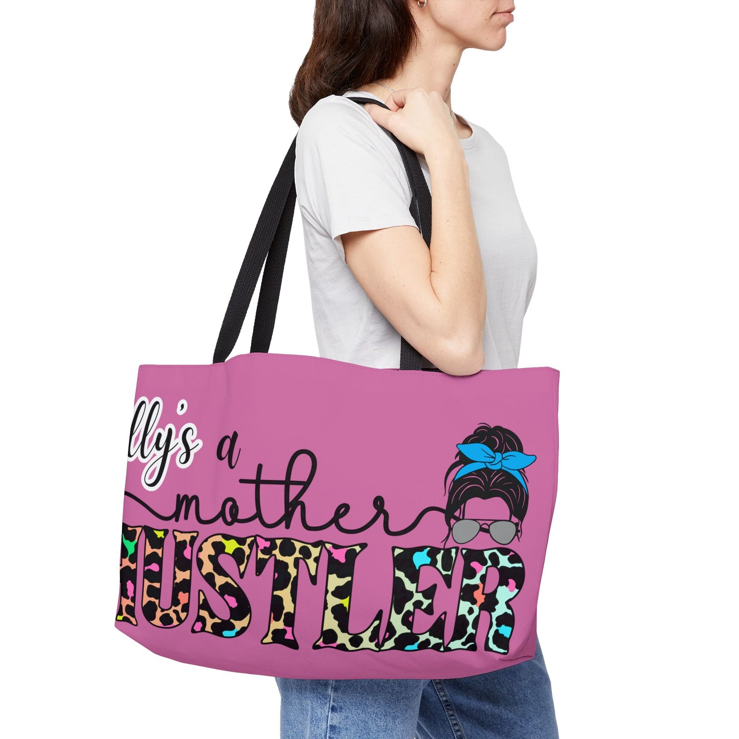 'Mother Hustler' Weekender- Free Personalization & Shipping! 💖💐 - CUTE, AS A BUTTON CUSTOM DESIGNS & MORE