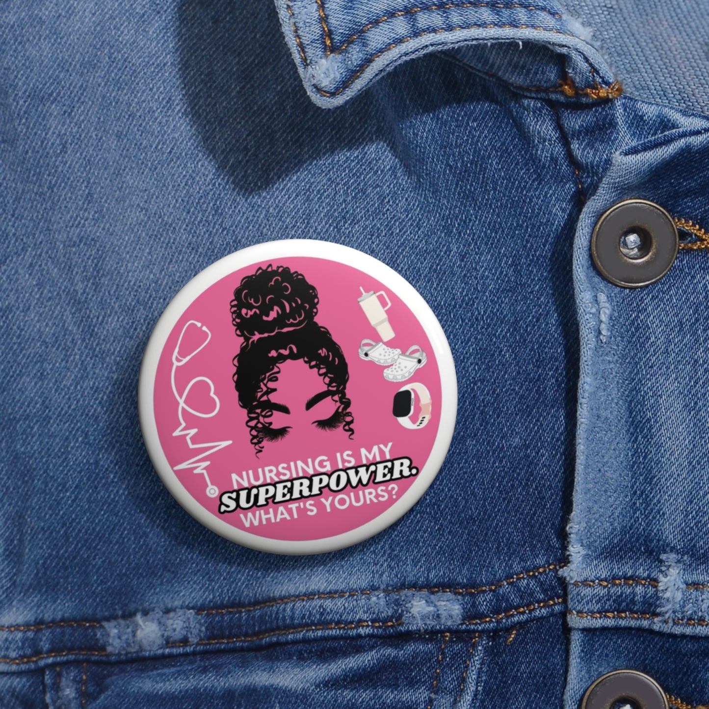 Career Inspired 'Hustle & Success' Button Pins 🔥💕